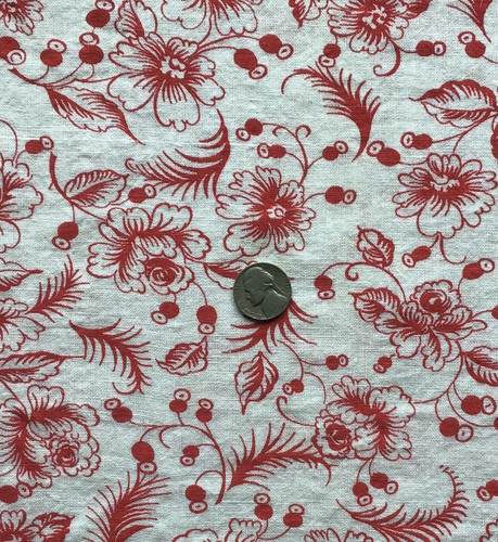 Vintage cloth feed sack - sack,, red