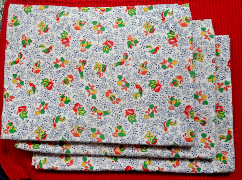 Vintage feed sack - sack, red