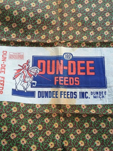 Vintage full feedsack fabric - full,
