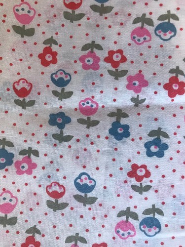 Vintage feed sack floral pink - vintage,