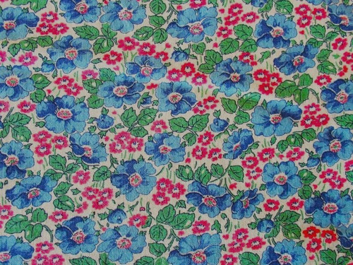 Vtg 35x46 bright blue red - vtg,
