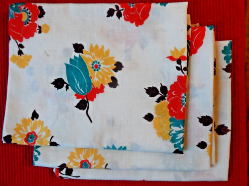 Vintage feed sack fabric - fabric, 36"