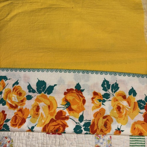 Vintage feed sack - vintage, yellow