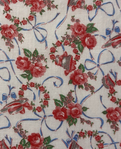 1920 1940s feedsack fabric - 1920-1940s,